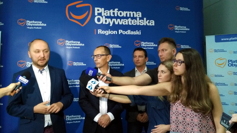 Konferencja prasowa działaczy PO