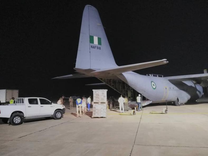 NAF airlifts electoral materials for INEC (Nigerian Air Force HQ) 
