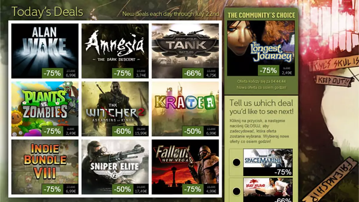 Więcej promocji na Steamie: Alan Wake, Fallout: New Vegas, Plants vs. Zombies i inne