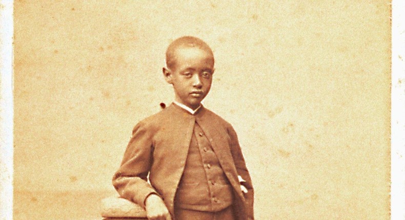 Prince Alemayehu.Jabez Hughes/Victoria and Albert Museum