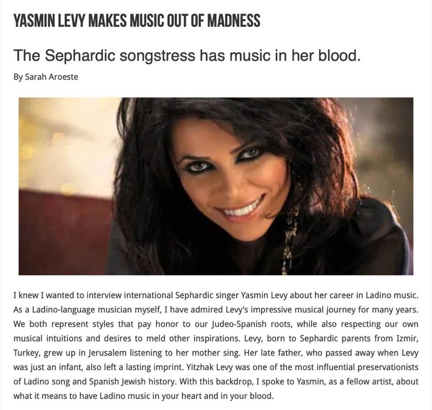 Jasmin Levi u američkim medijima