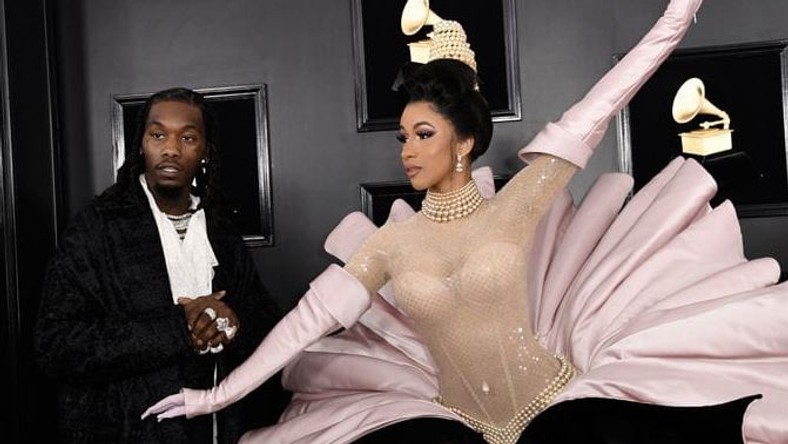 Cardi B brings Offset up on stage to accept Grammy award [TMZ]