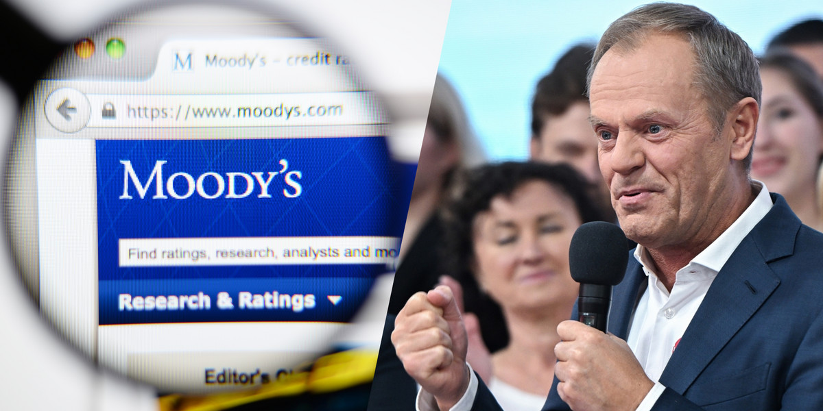 Agencja ratingowa Moody's skomentowała prawdopodobną zmianę rządu w Polsce, na którego czele może stanąć Donald Tusk