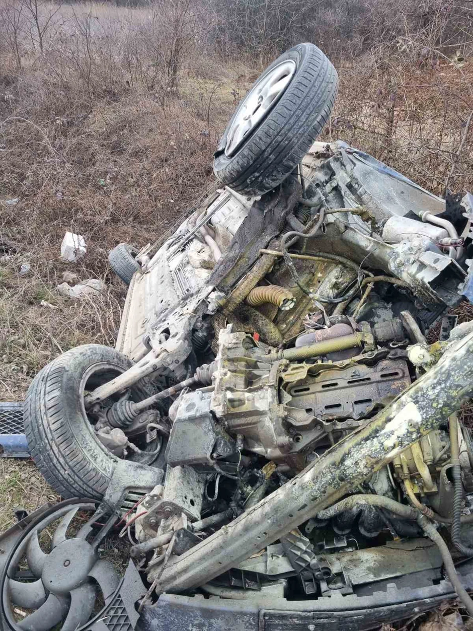 Automobil u kojem je doziveo udes Ivan Tomanović