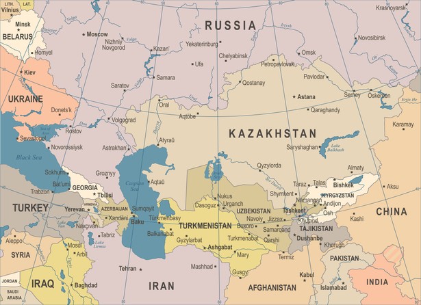 Azja Środkowa Kazachstan Uzbekistan Turkmenistan Kirgistan Tadżykistan