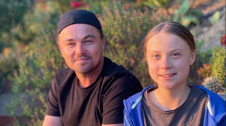 A színész LeonardoDiCaprio példaképnek tekinti Greta Thunberget. /Fotó: Instagram