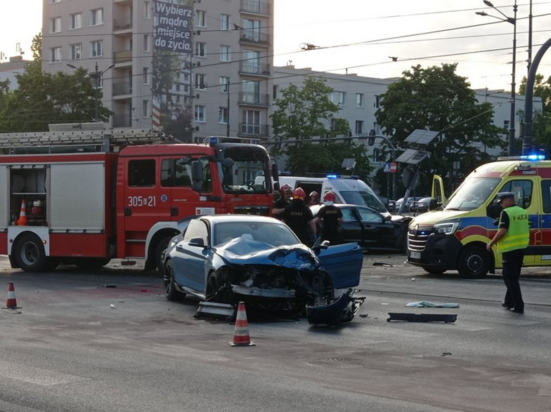 Wypadek - skrzyżowanie marszałków 