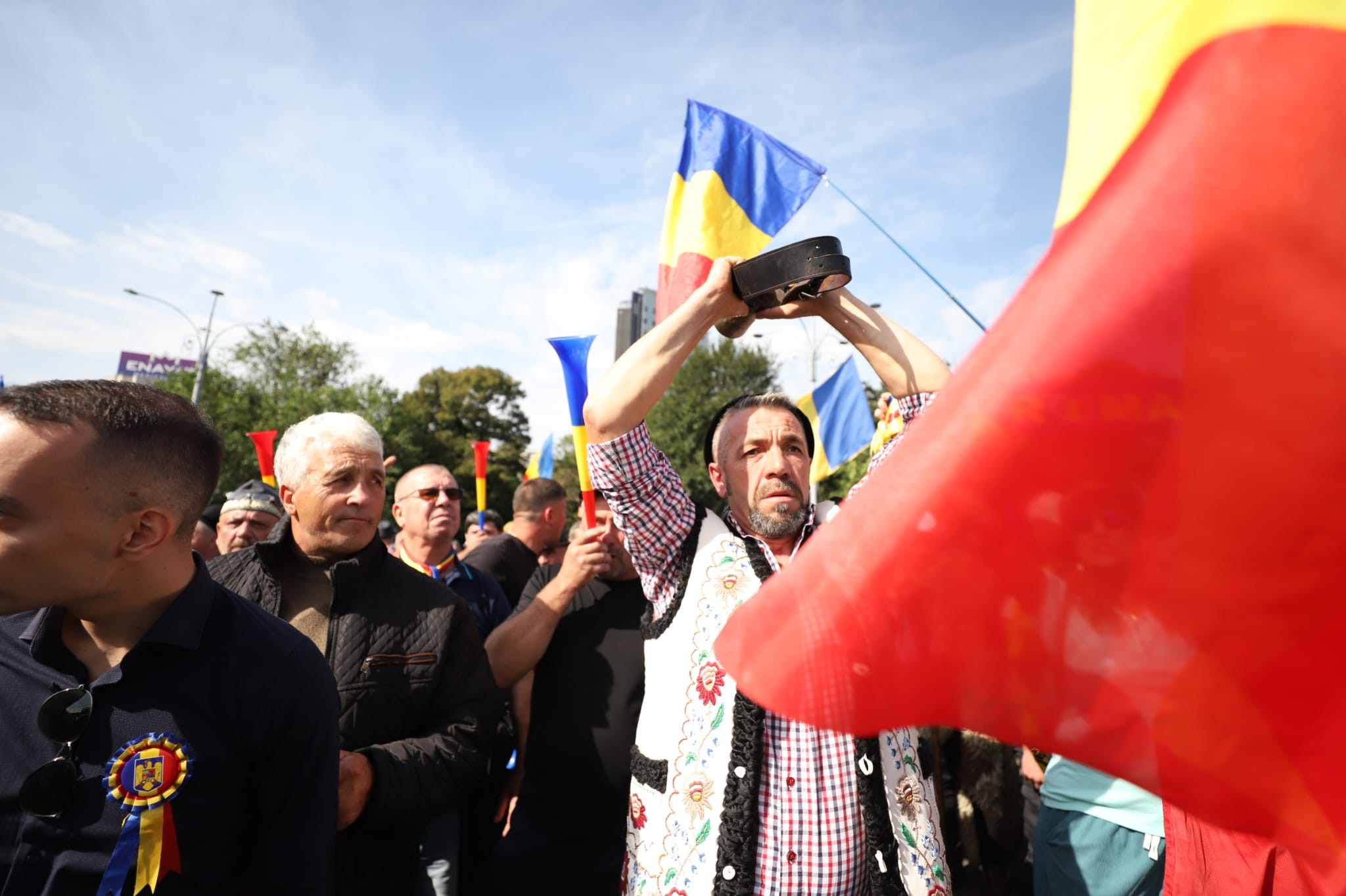 Protestul fermierilor în Piața Victoriei