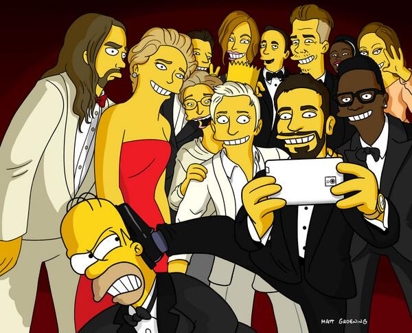 Oscarowa selfie w wersji Simpsonów