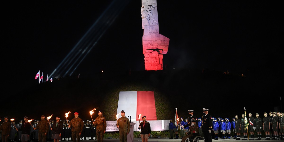 Uroczystości na Westerplatte