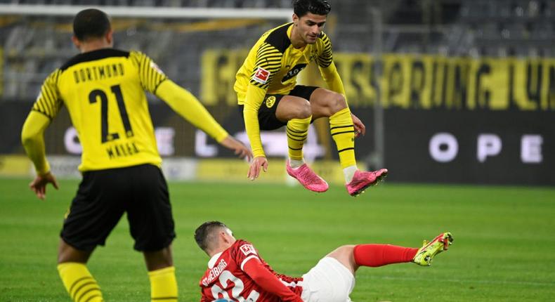 Dortmund midfielder Mahmoud Dahoud (top) was oustanding in the win over Freiburg Creator: Ina Fassbender