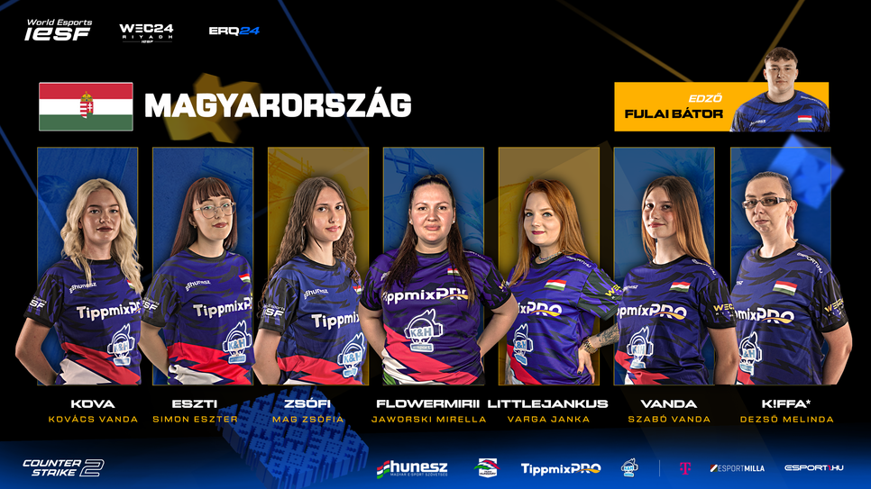 Íme a Magyar E-sport Szövetség Counter Strike 2 női válogatottja