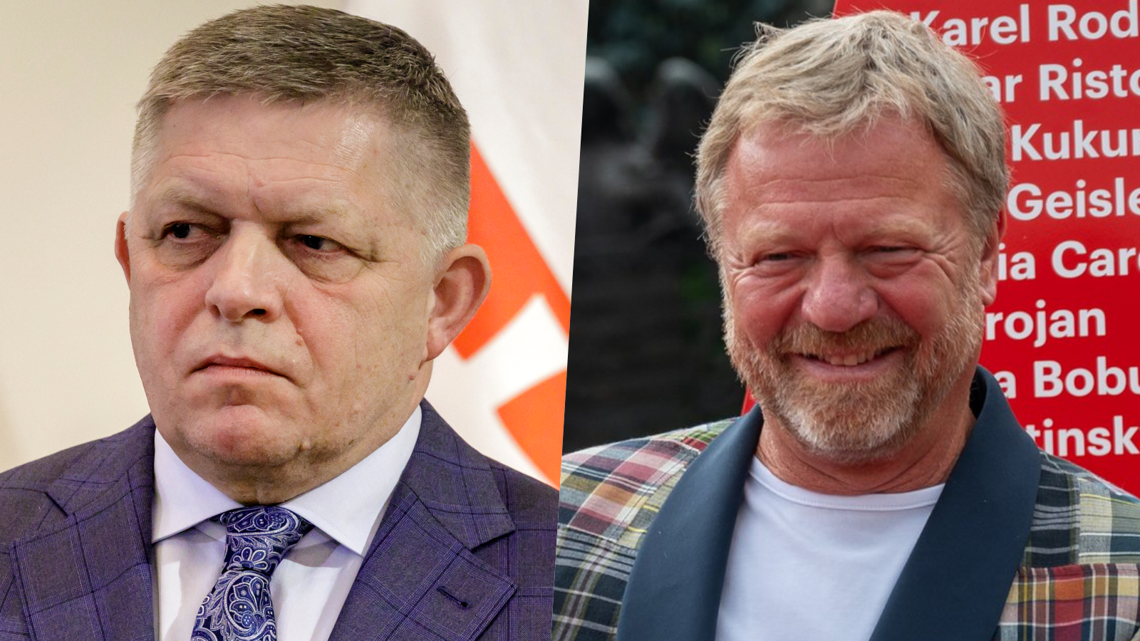 Premiér Robert Fico a herec Maroš Kramár. 