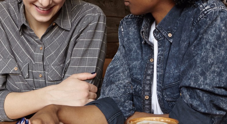 couple holding hands