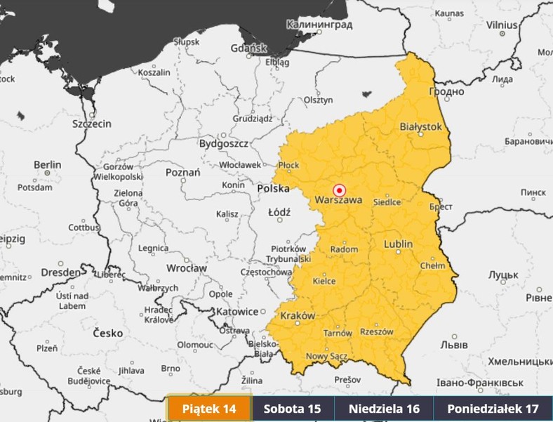 Prognoza zagrożeń na 14 maja 2021 r.