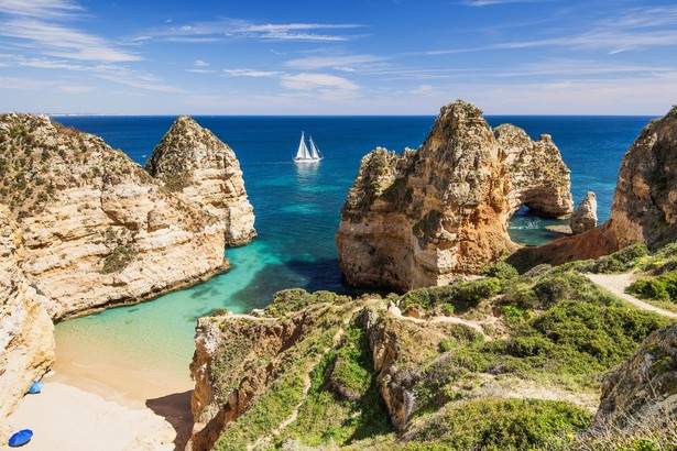 Plaża w pobliżu Lagos, Portugalia