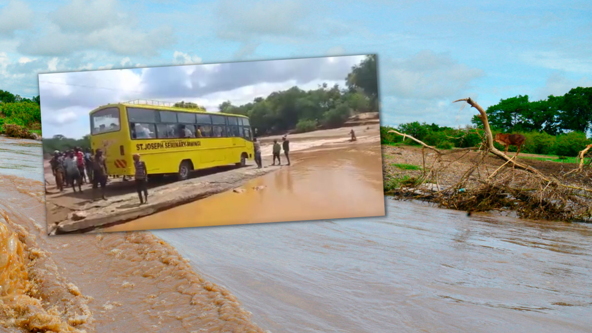 Kenia. Rzeka porwała autobus. Szokujące nagranie