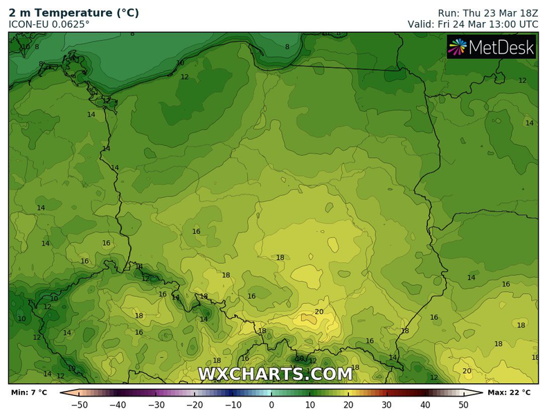 W Małopolsce, zwłaszcza w rejonie Krakowa, może być ponad 20 st. C!