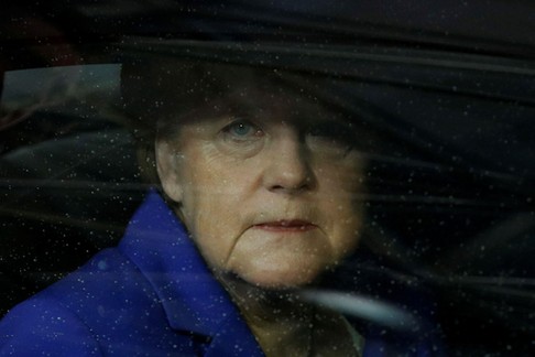 German Chancellor Angela Merkel arrives on the second day of the EU Summit in Brussels, Belgium.