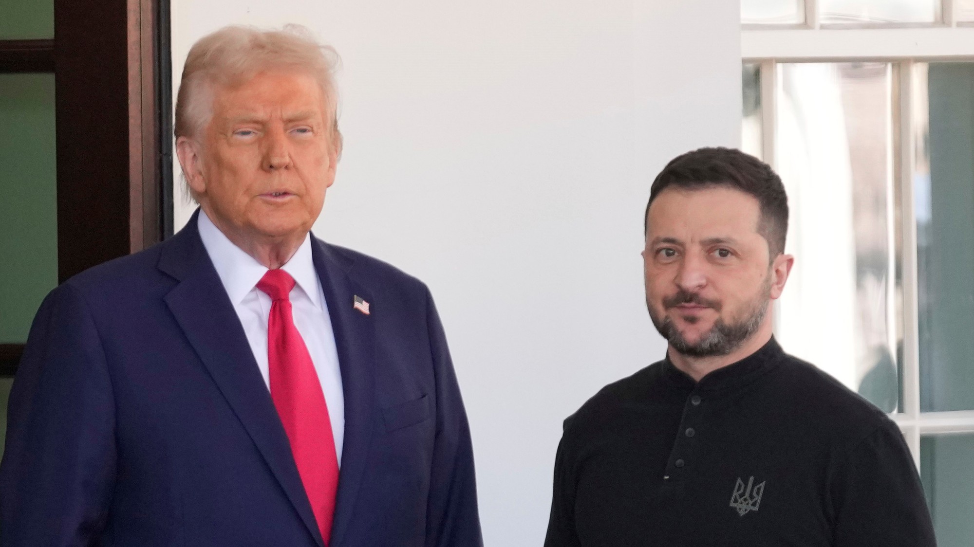 Americký prezident Donald Trump s ukrajinským prezidentom Volodymyrom Zelenským