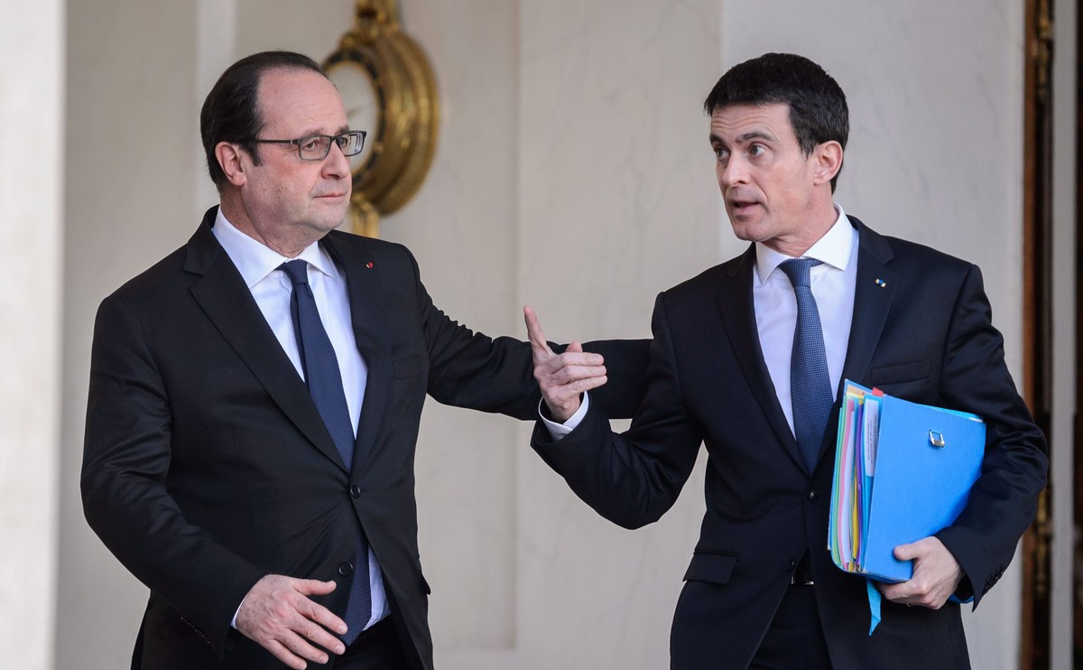 Prezydent Francois Hollande i premier Manuel Valls