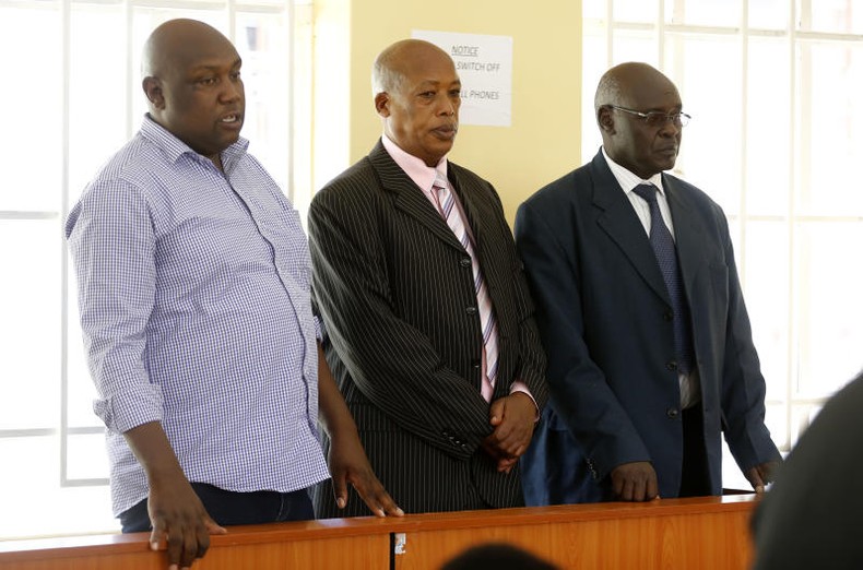 Joshua Waiganjo, Former Rift Valley Provincial Police boss John M'Mbijiwe and the former Anti-Stock Theft Unit Commandant Remi Ngugi 