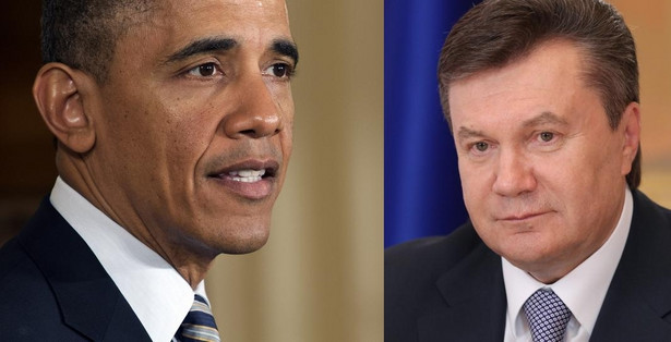 Prezydent USA Barack Obama i prezydent Ukrainy Wiktor Janukowycz