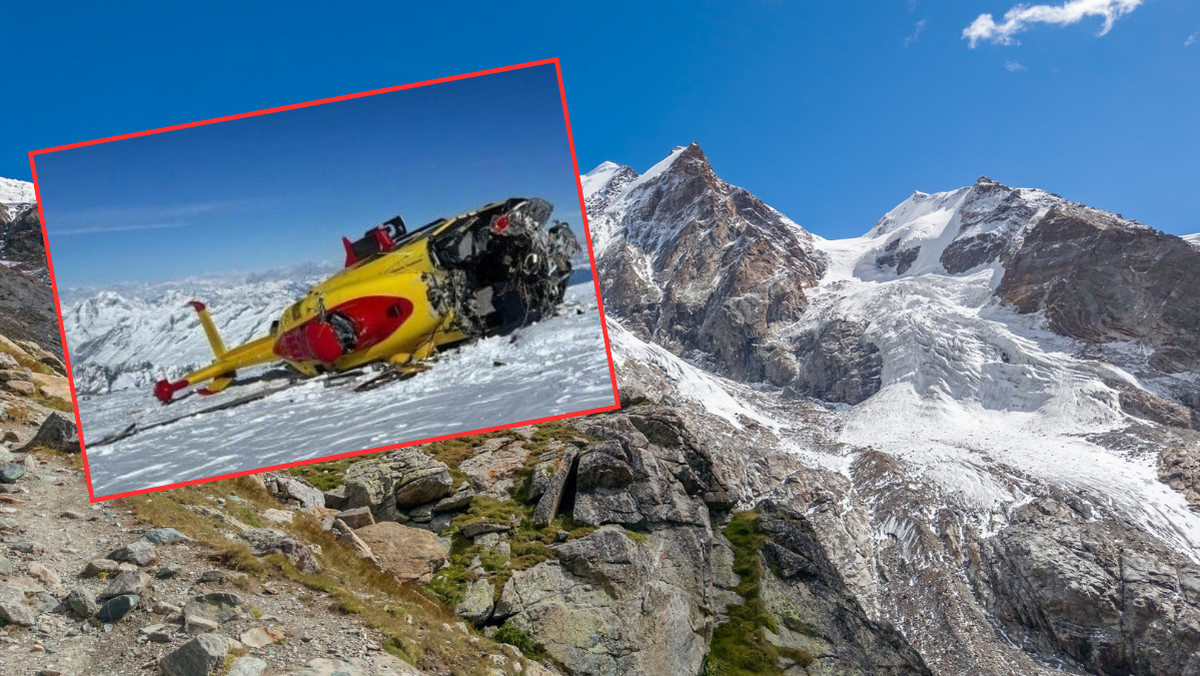 W Alpach rozbił się śmigłowiec ratunkowy. Na pokładzie były cztery osoby