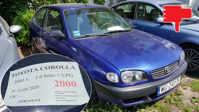 Toyota Corolla 1.6 + LPG/2001 r./przebieg 339 tys. km – 2000 zł