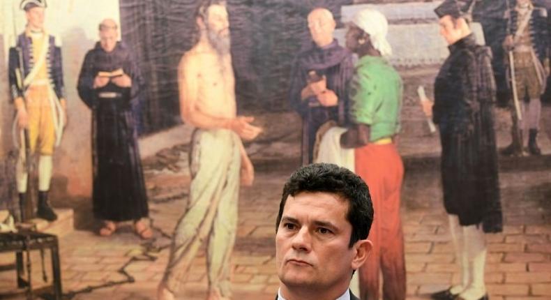 Federal Judge Sergio Moro, pictured in March 2017, has been labelled a hero by many Brazilians for leading the investigation against former president Luiz Inacio Lula da Silva and the Car Wash scandal