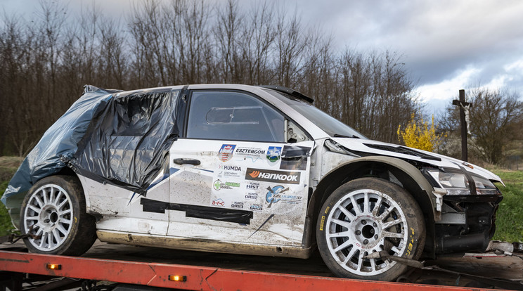 Rally baleset / Fotó: MTI/Bodnár Boglárka