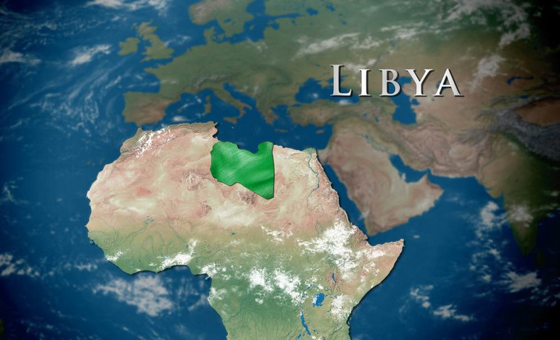 Mapa konturowa Libii