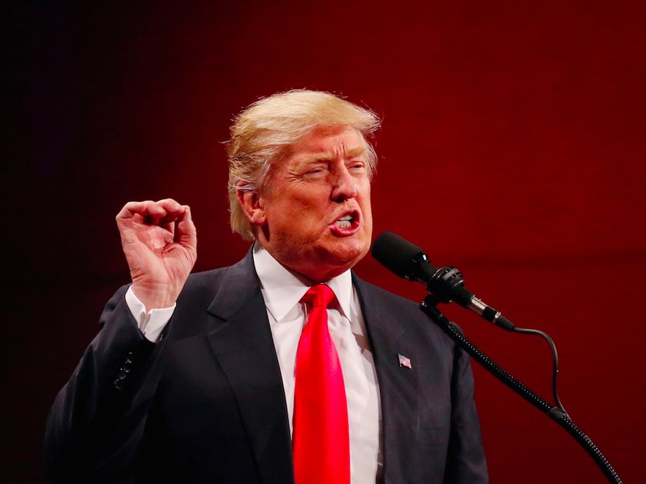 U.S. President-elect Donald Trump speaks at the USA Thank You Tour event at the Iowa Events Center in Des Moines, Iowa, U.S., December 8, 2016.