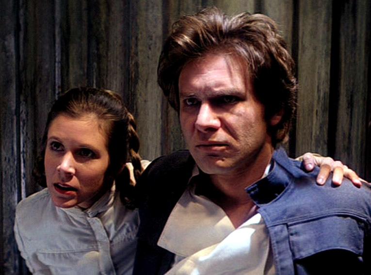 Carrie Fisher (vľavo) a Harrison Ford - Star Wars Epizóda V: Impérium vracia úder