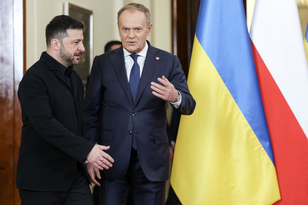 Wołodymyr Zełenski i Donald Tusk