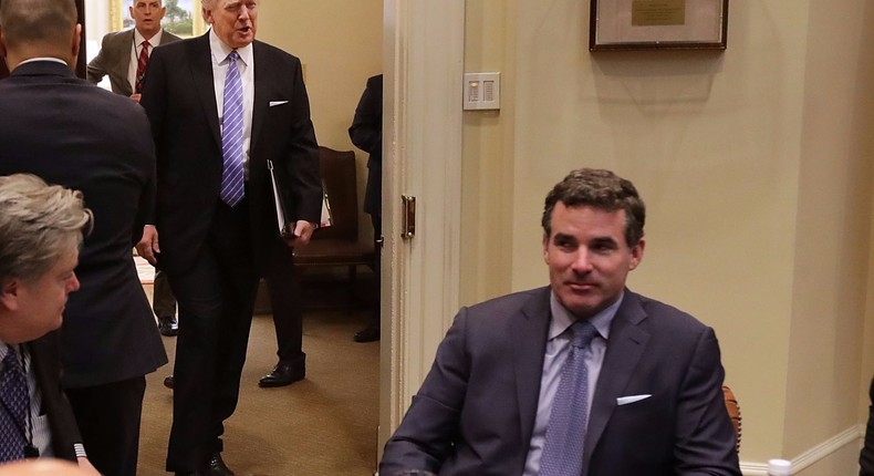 Under Armour CEO Kevin Plank at the White House.