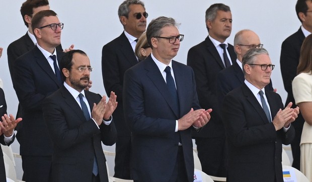 Aleksandar Vučić na paradi u Francuskoj