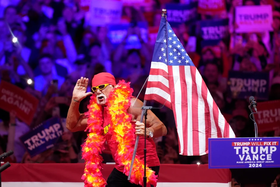 Hulk Hogan na Trampovom skupu u Medison Skver Gardenu 27. oktobra