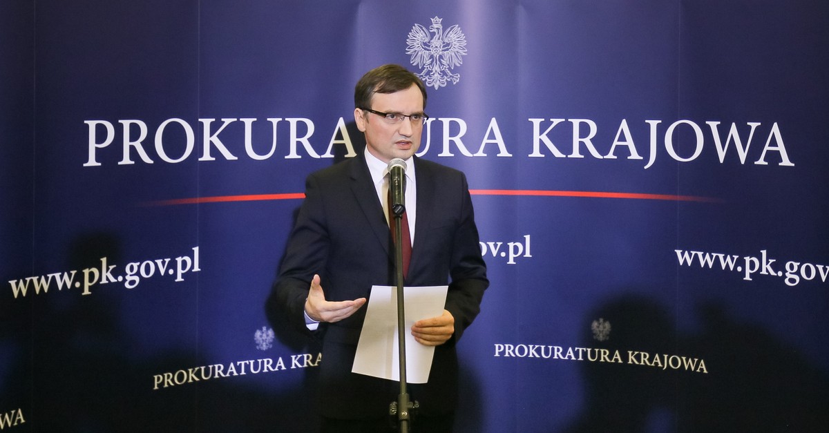 Zbigniew Ziobro podczas konferencji