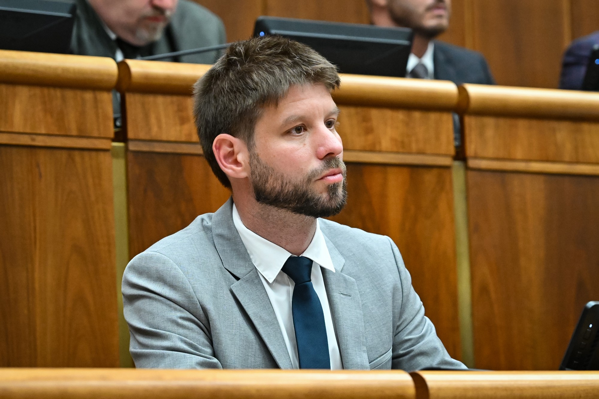Podpredseda parlamentu Michal Šimečka (PS).