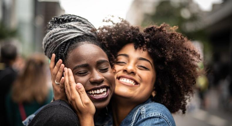 Black Women hugging [Peaceful birth company]