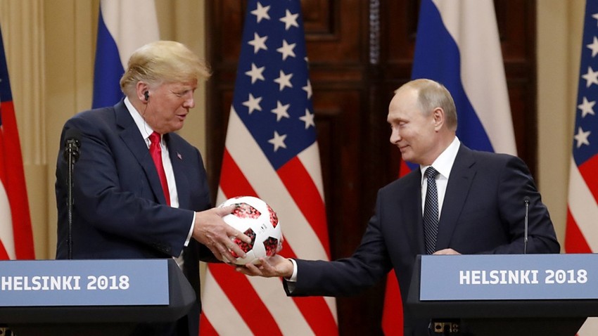 Donald Tramp i Vladimir Putin u Helsinkiju 16. jula 2018.