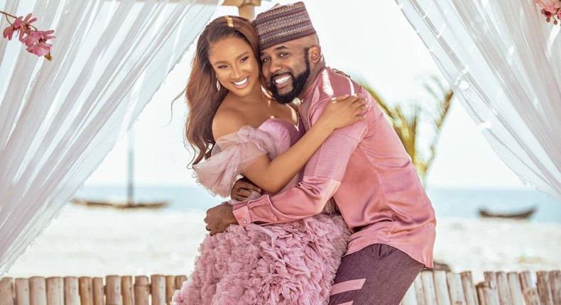 Nigerian singer Banky W and his wife Adesua Etomi [Instagram/AdesuaEtomi]