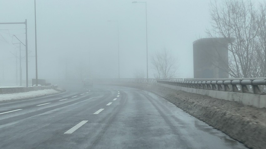Magla na auto-putu na izlazu iz Beograda