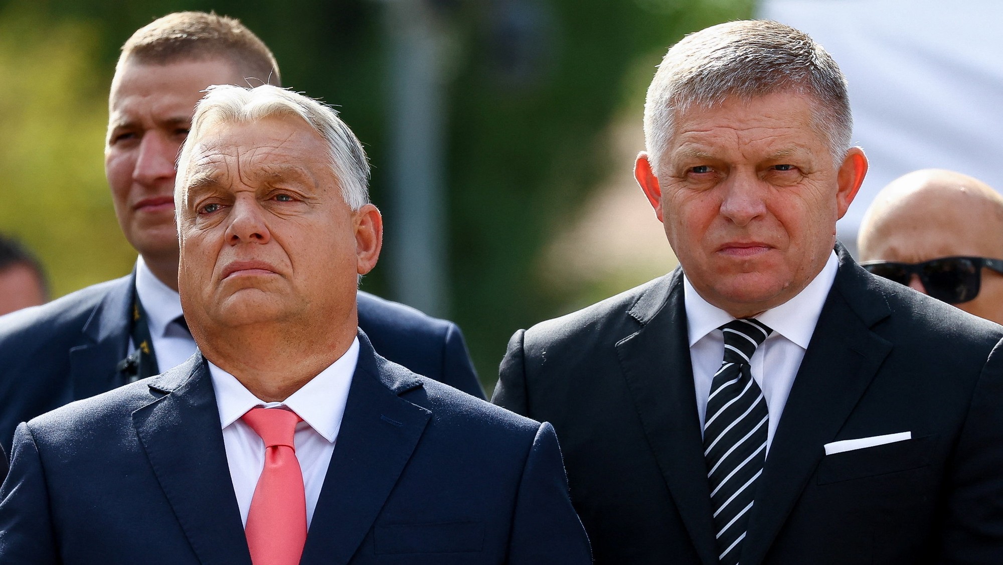 Viktor Orbán a Robert Fico pri Moste Márie Valérie