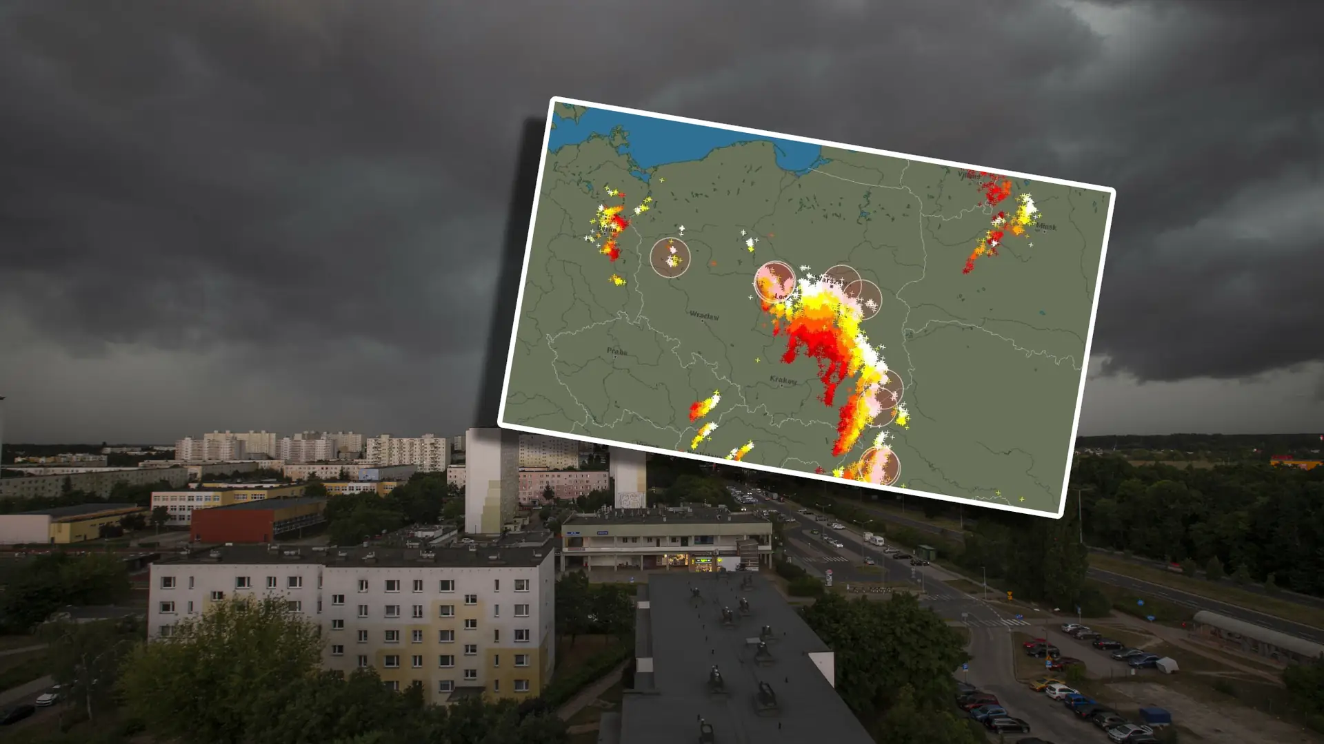 Gdzie jest burza? Ta mapa na żywo pokazuje wszystkie wyładowania w Polsce