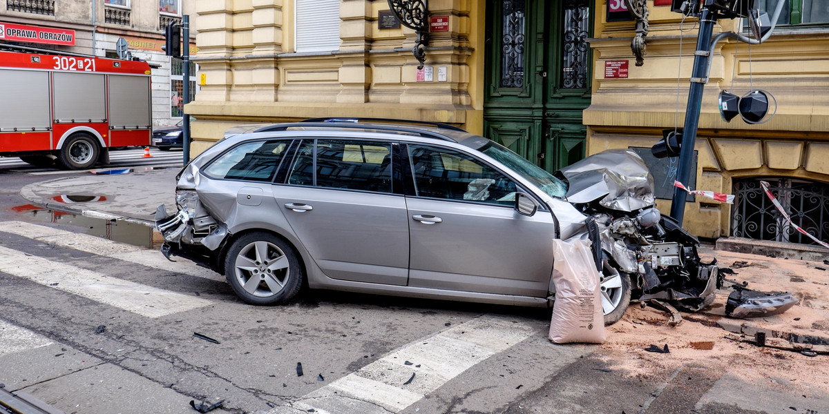 Wypadek Gdańska Więckowskiego w Łodzi.