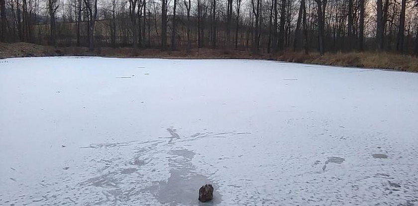 Trzech chłopców w śmiertelnej pułapce. Ślizgali się po stawie