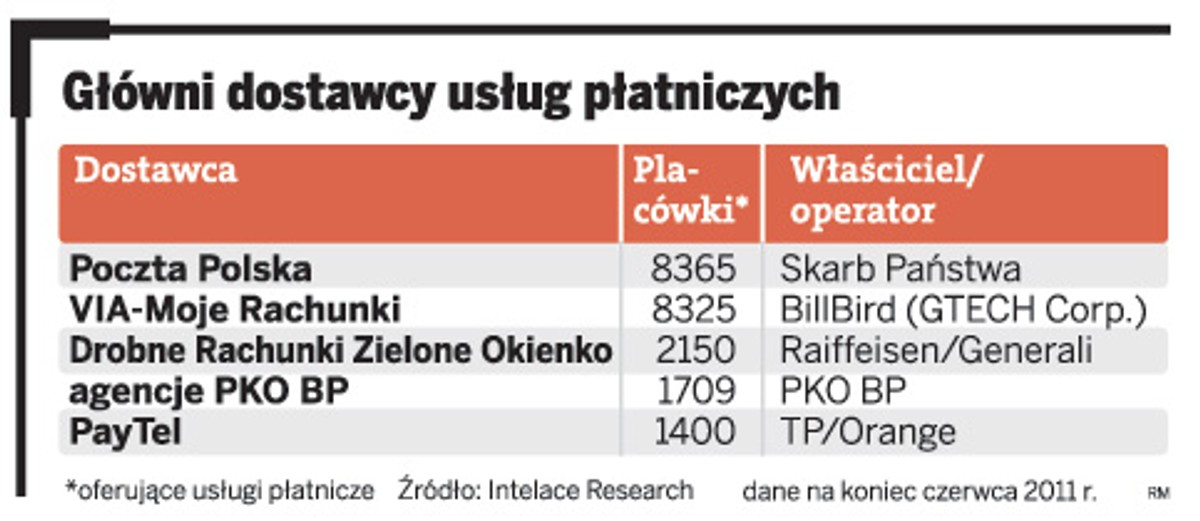 Główni dostawcy usług płatniczych