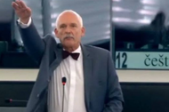 Janusz Korwin-Mikke hajluje w UE